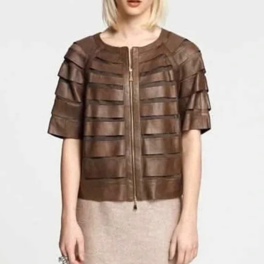 Escada Lamb Leather Evening Jacket - image 1